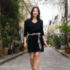 Robe Caméléon noire en viscose