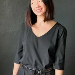 Robe Caméléon noire en viscose