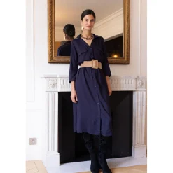 Robe chemise ceinturée Dandy en viscose