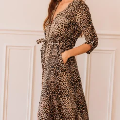 Robe chemise léopard Dany en viscose