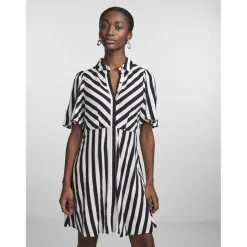 Robe chemise noir en viscose Vera
