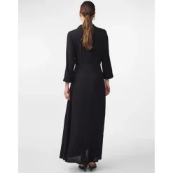 Robe chemise noir en viscose Leah