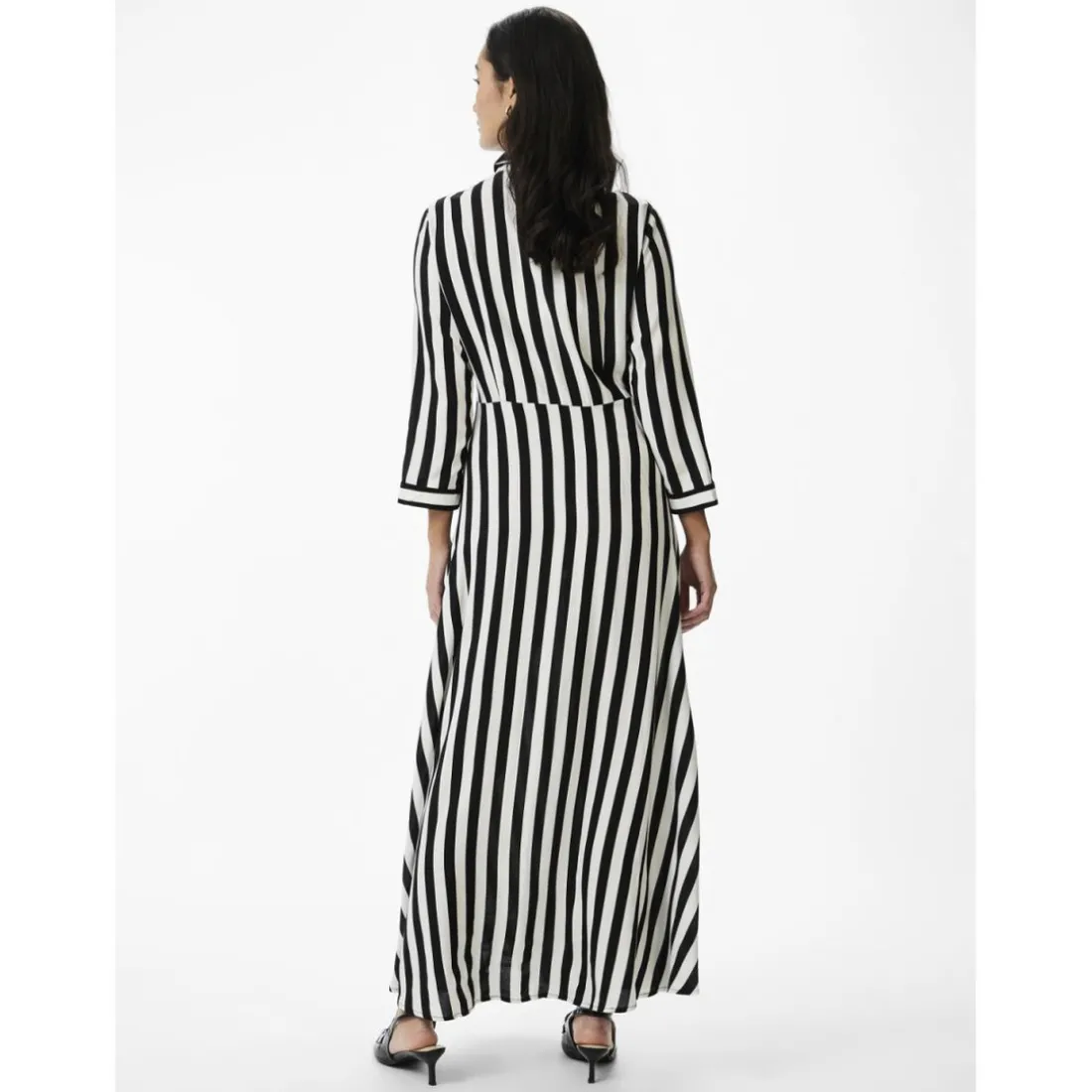 Robe chemise noir en viscose Gaia