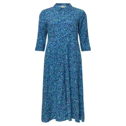 Robe chemise Turquoise en viscose Iris bleu