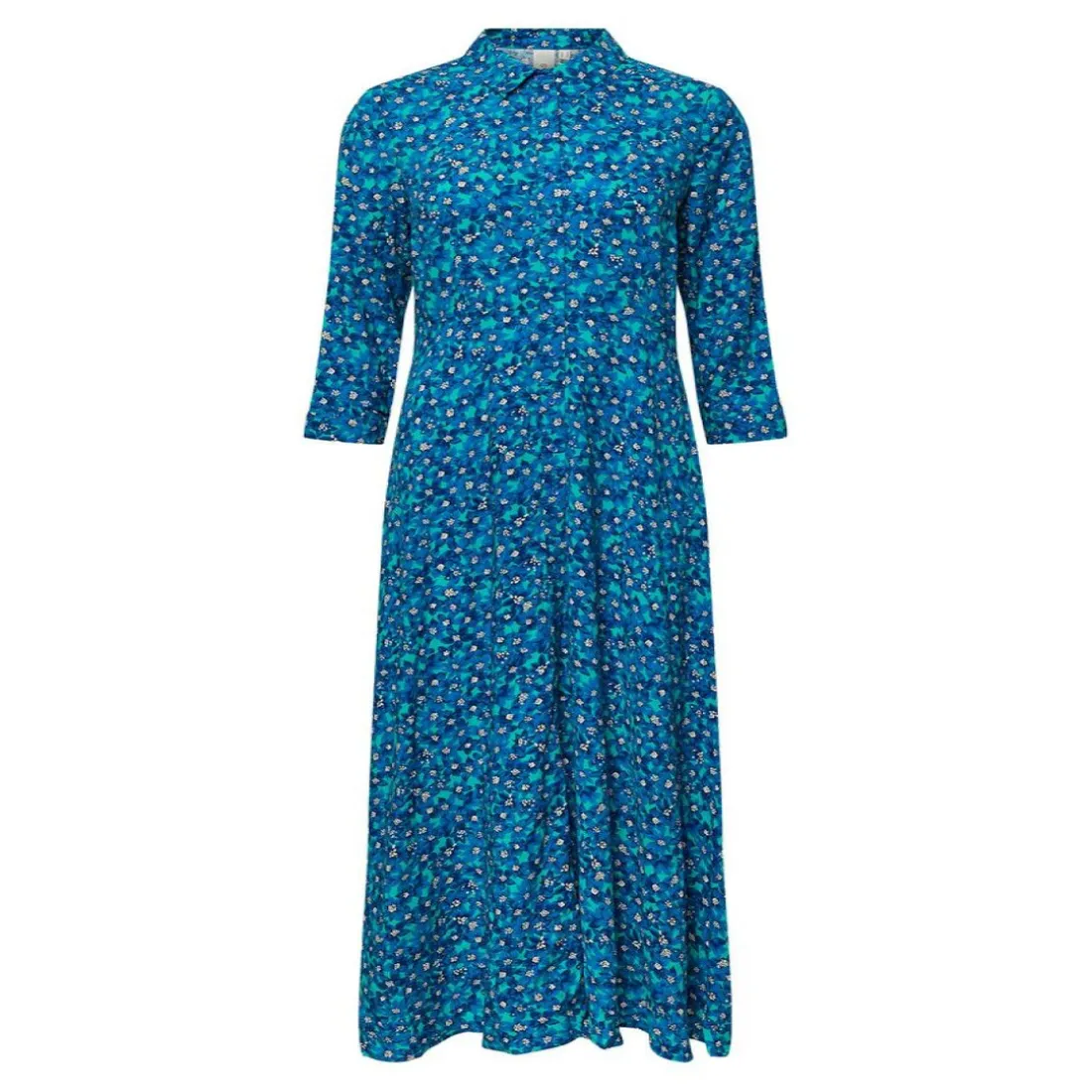 Robe chemise Turquoise en viscose Iris bleu