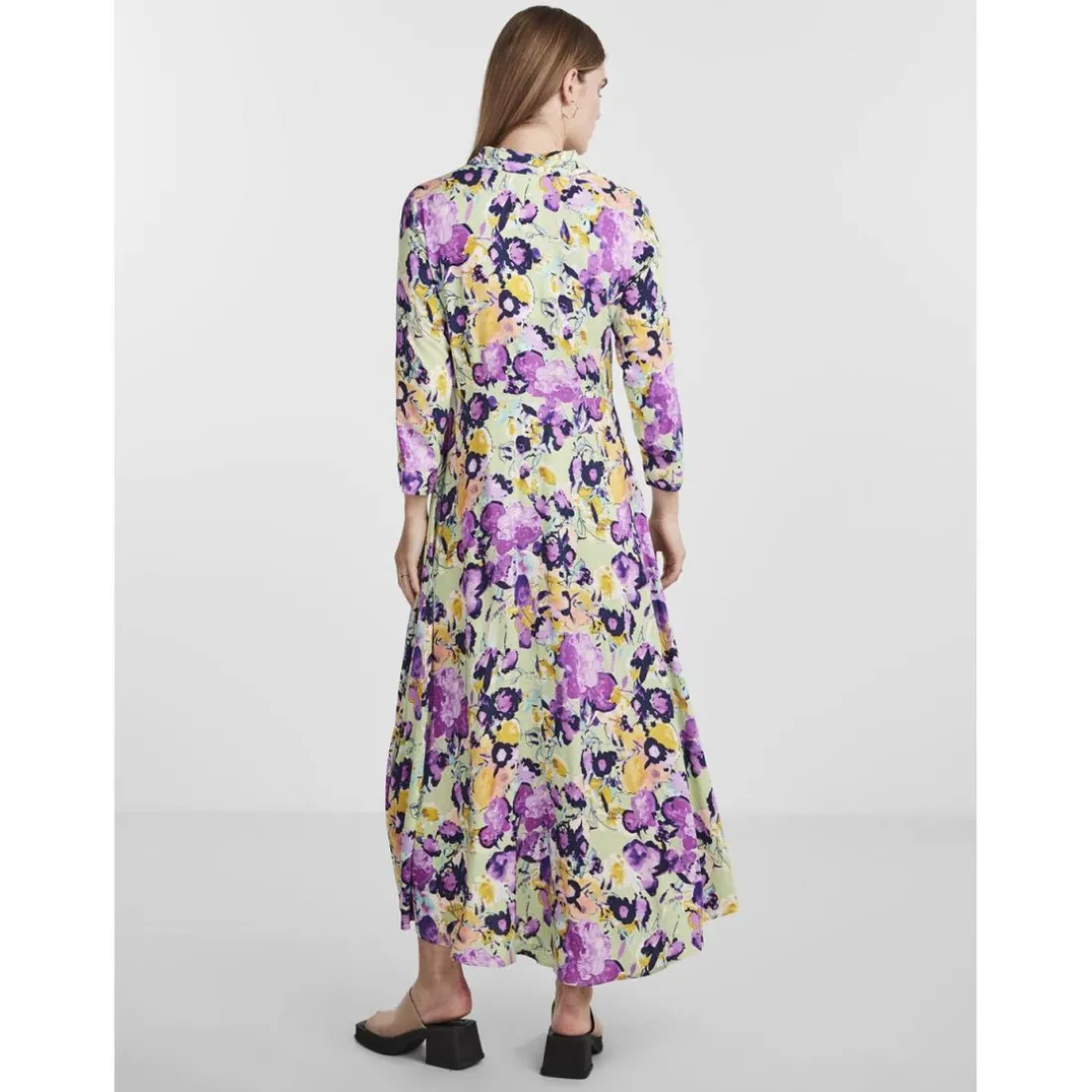 Robe chemise vert en viscose Zoé