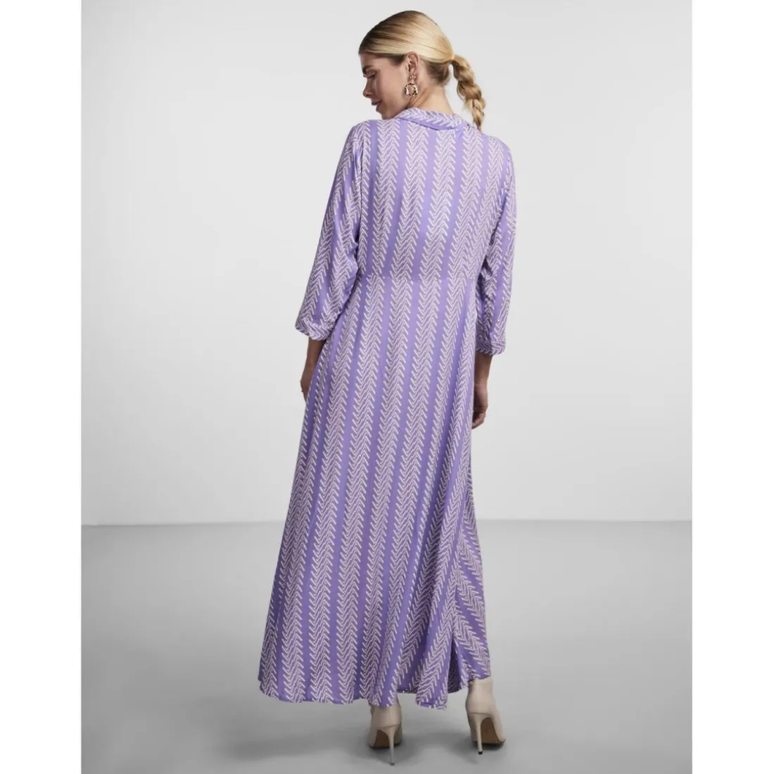Robe chemise violet en viscose Sam