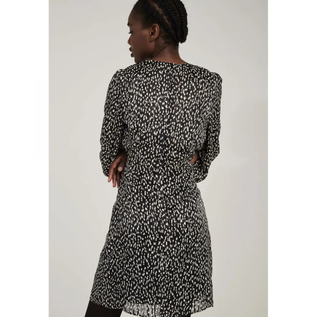 Robe courte à imprimé fantaisiste