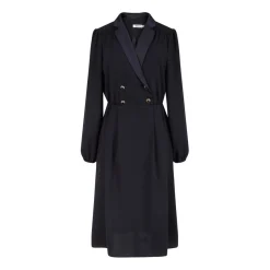 Robe courte à manches longues noir pour femme