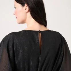 Robe courte à manches longues noir