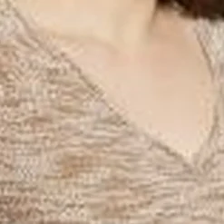 Robe courte cintrée manches 3/4 en molleton femme beige