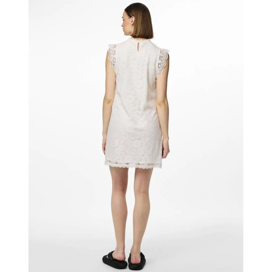 Robe courte en dentelle Colline blanc écru Daisy