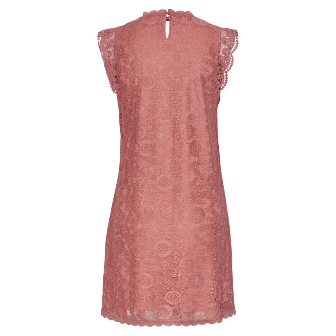 Robe courte en dentelle Colline rose Kai
