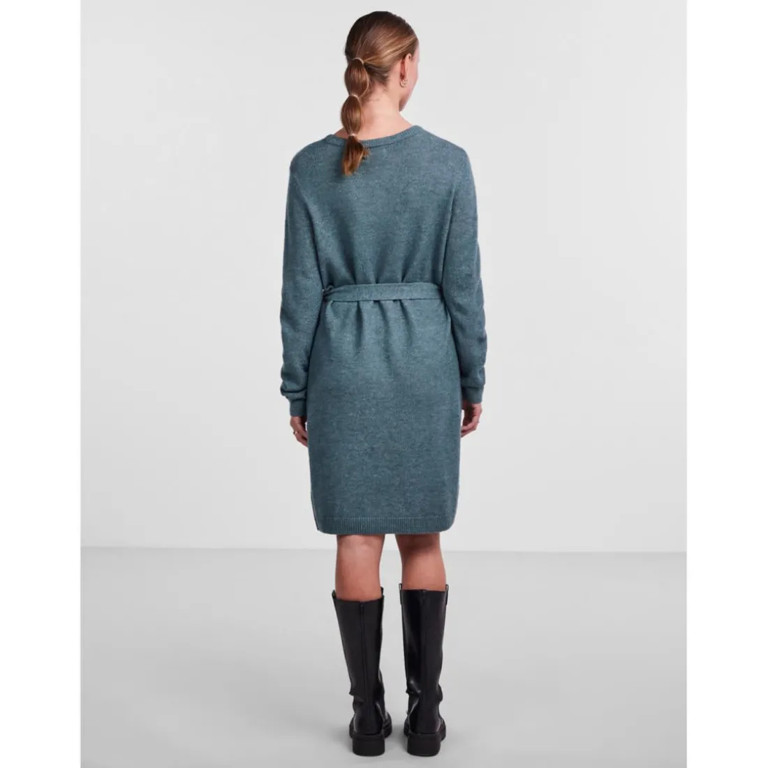 Robe courte en maille gris Maëlys
