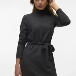 Robe courte en polyester Bella noir