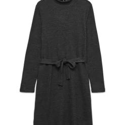 Robe courte en polyester Bella noir