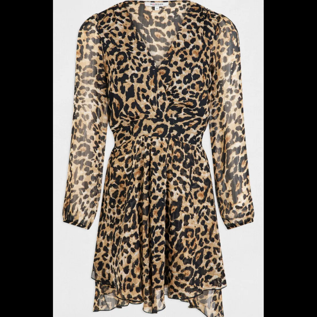 Robe courte femme léopard