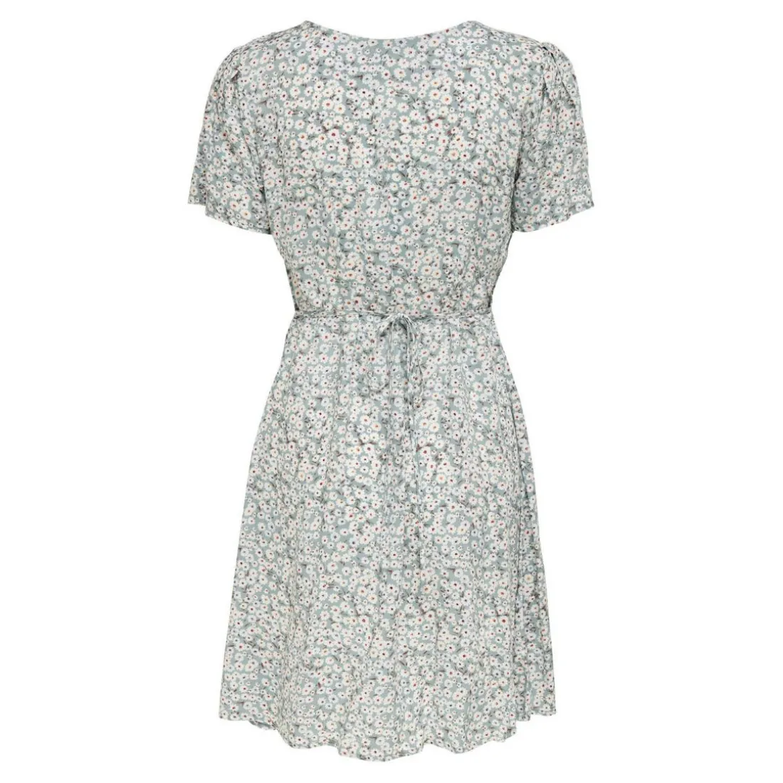 Robe courte Imprimé all over Col en V Manches courtes Au-dessus du genou bleu Hope