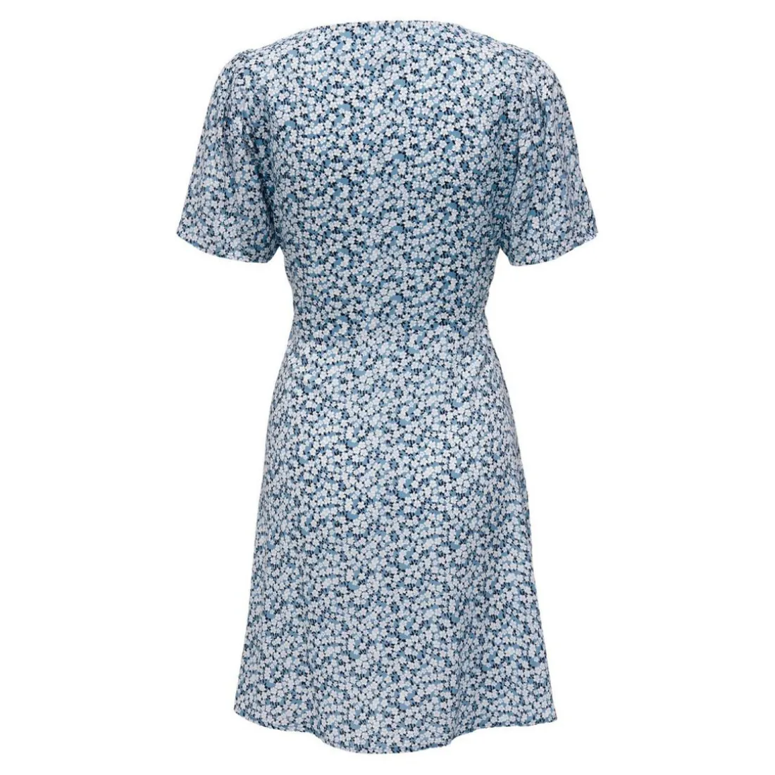 Robe courte Imprimé all over Col en V Manches courtes Au-dessus du genou bleu Gaia