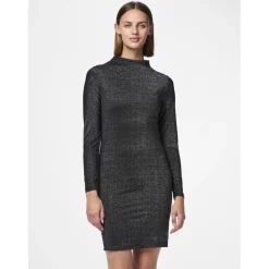 Robe courte manches longue tight fit noir Monica Willa