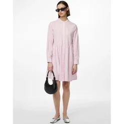 Robe courte manches longues en coton Sally lavande Xia