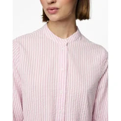 Robe courte manches longues en coton Sally lavande Xia