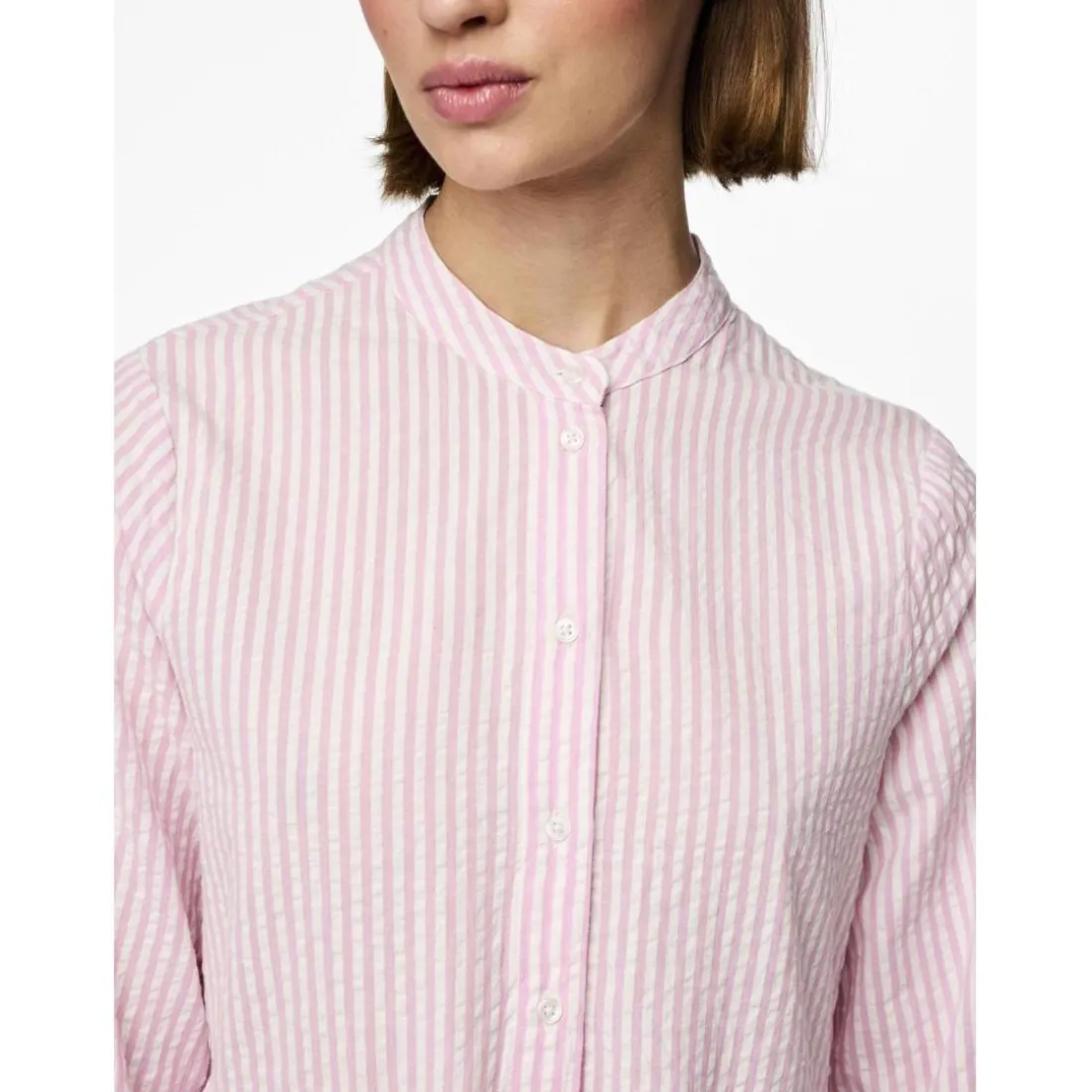 Robe courte manches longues en coton Sally lavande Xia