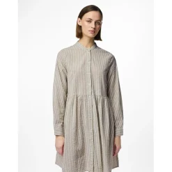 Robe courte manches longues en coton Sally beige Zola