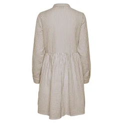 Robe courte manches longues en coton Sally beige Zola