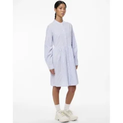 Robe courte manches longues en coton Sally bleu Luna
