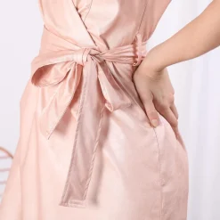 Robe croisée en simili Jade