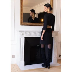 Robe croisée manches 3/4 Anya