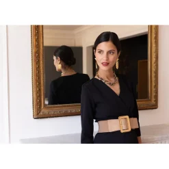 Robe croisée manches 3/4 Anya
