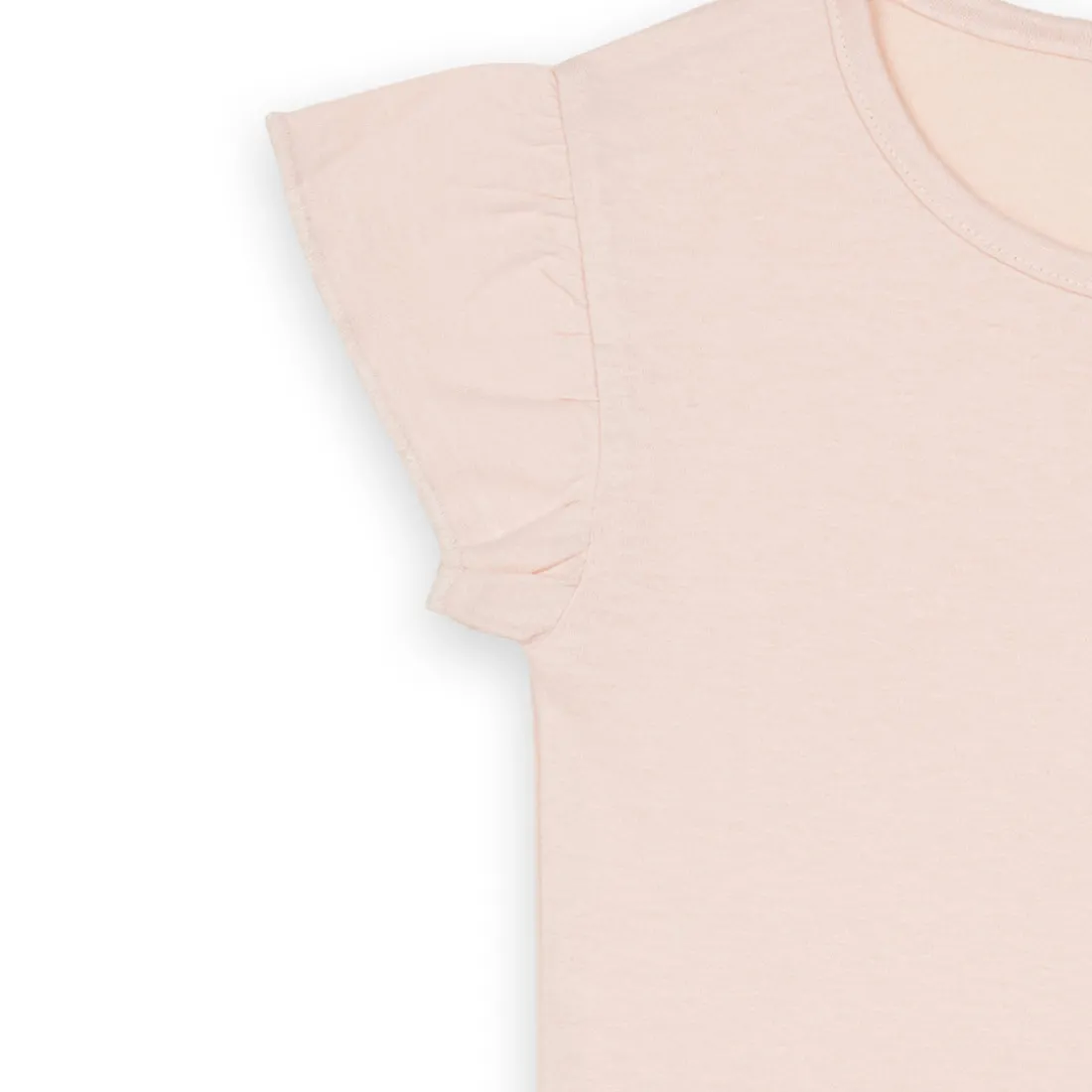 Robe de nuit filette uni imprimé Bee devant - Rose Nude