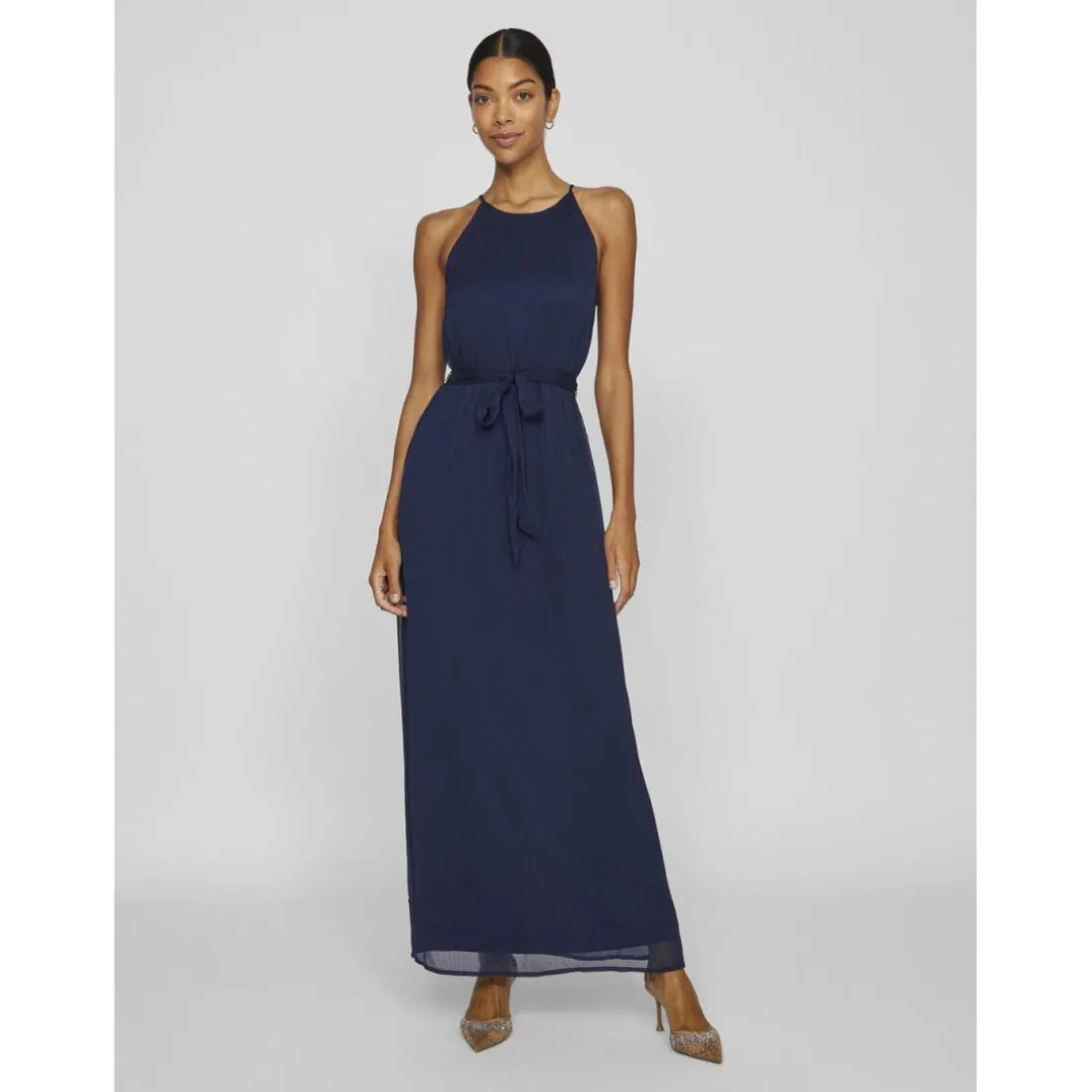 Robe de soirée sans manche Falia bleu Elle