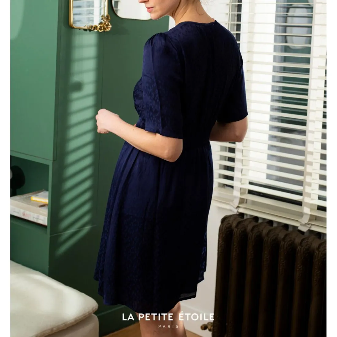 Robe DRINA bleu en viscose
