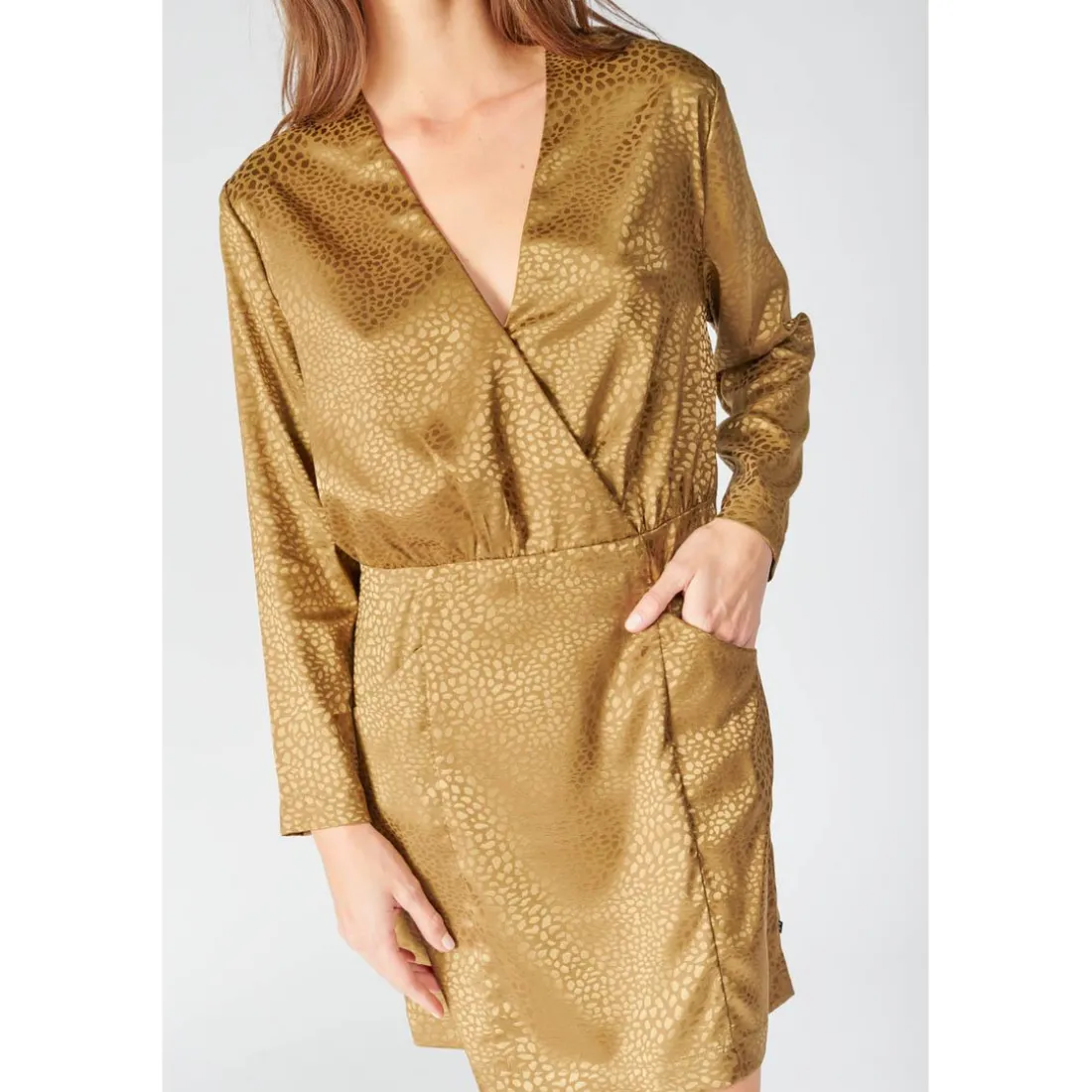 Robe droite BAZ marron en viscose