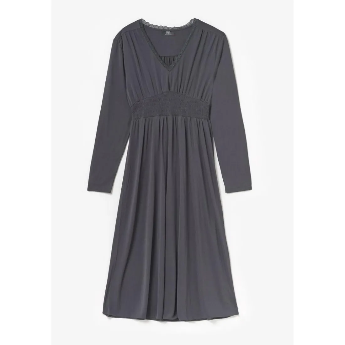 Robe droite CHANAN gris en coton modal