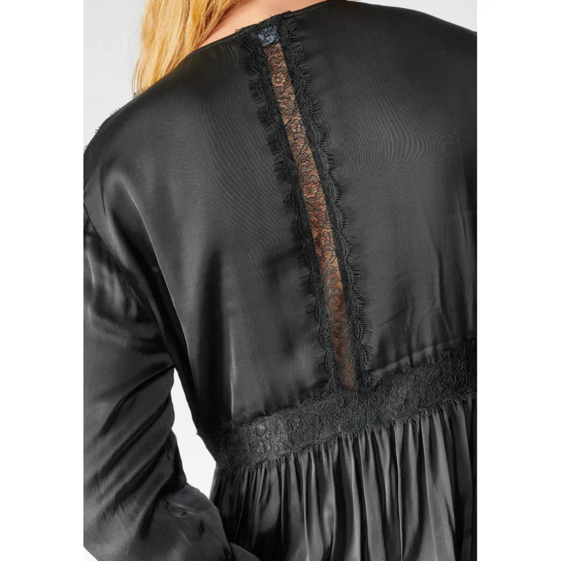 Robe droite EISE noir en viscose