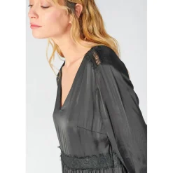 Robe droite EISE noir en viscose