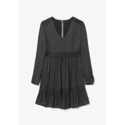 Robe droite EISE noir en viscose