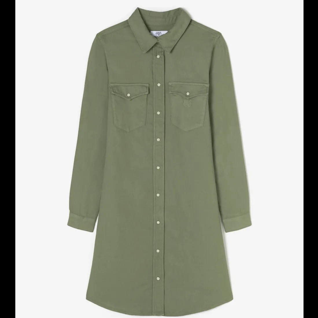 Robe droite en jeans ALIO vert Clara