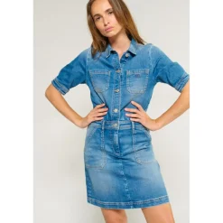 Robe droite en jeans ALVY bleu Demi