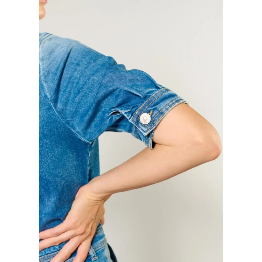 Robe droite en jeans ALVY bleu Demi