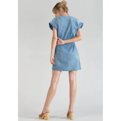 Robe droite en jeans EOURRE bleu