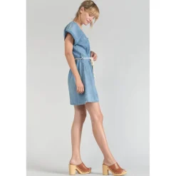 Robe droite en jeans EOURRE bleu
