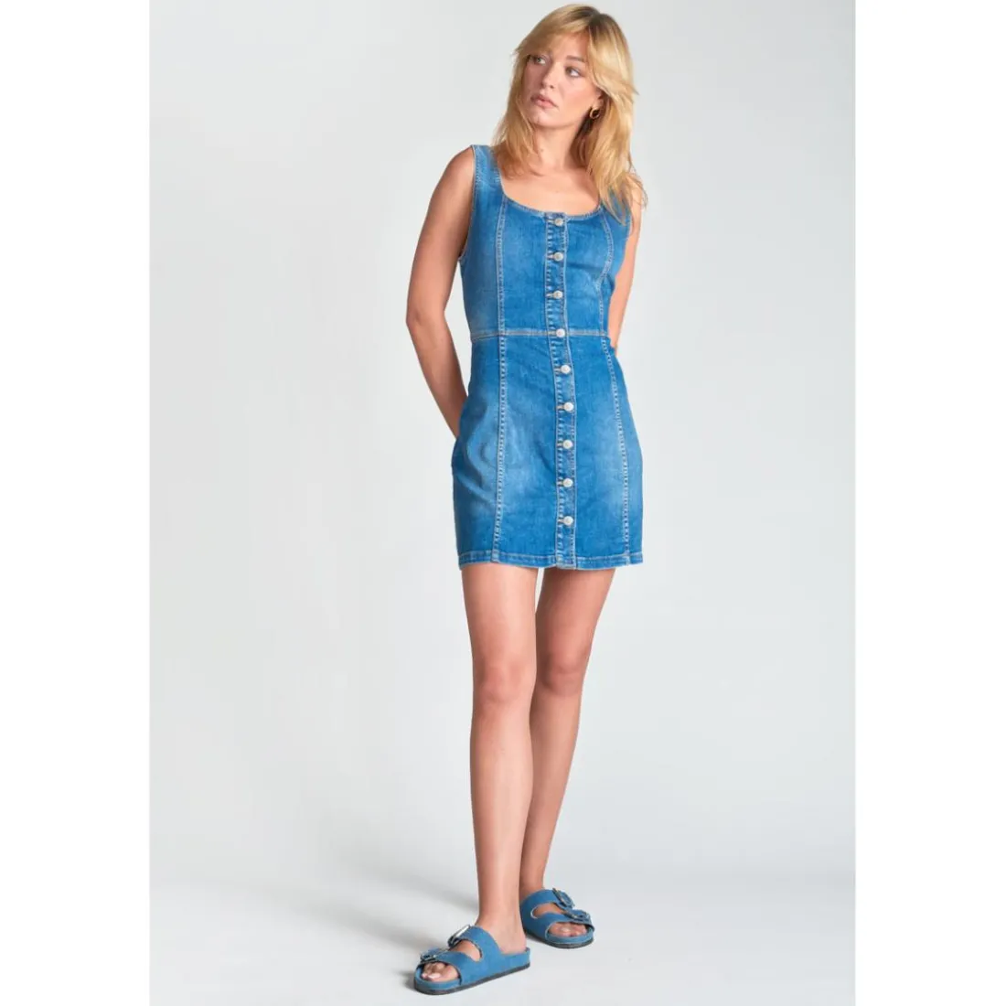 Robe droite en jeans TIRANA bleu Xena