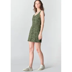 Robe droite en jeans ZERANA vert Hazel