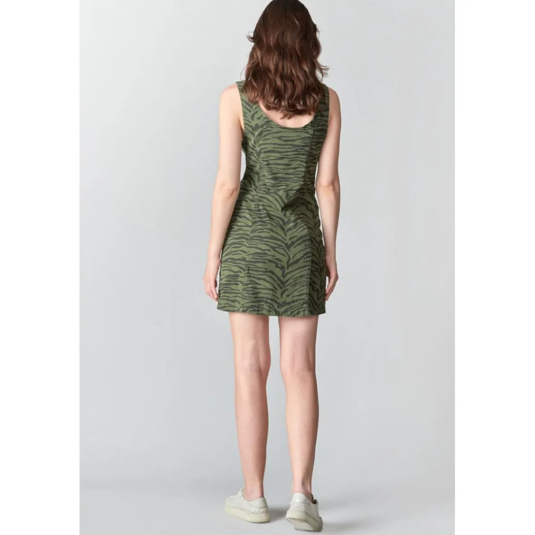 Robe droite en jeans ZERANA vert Hazel