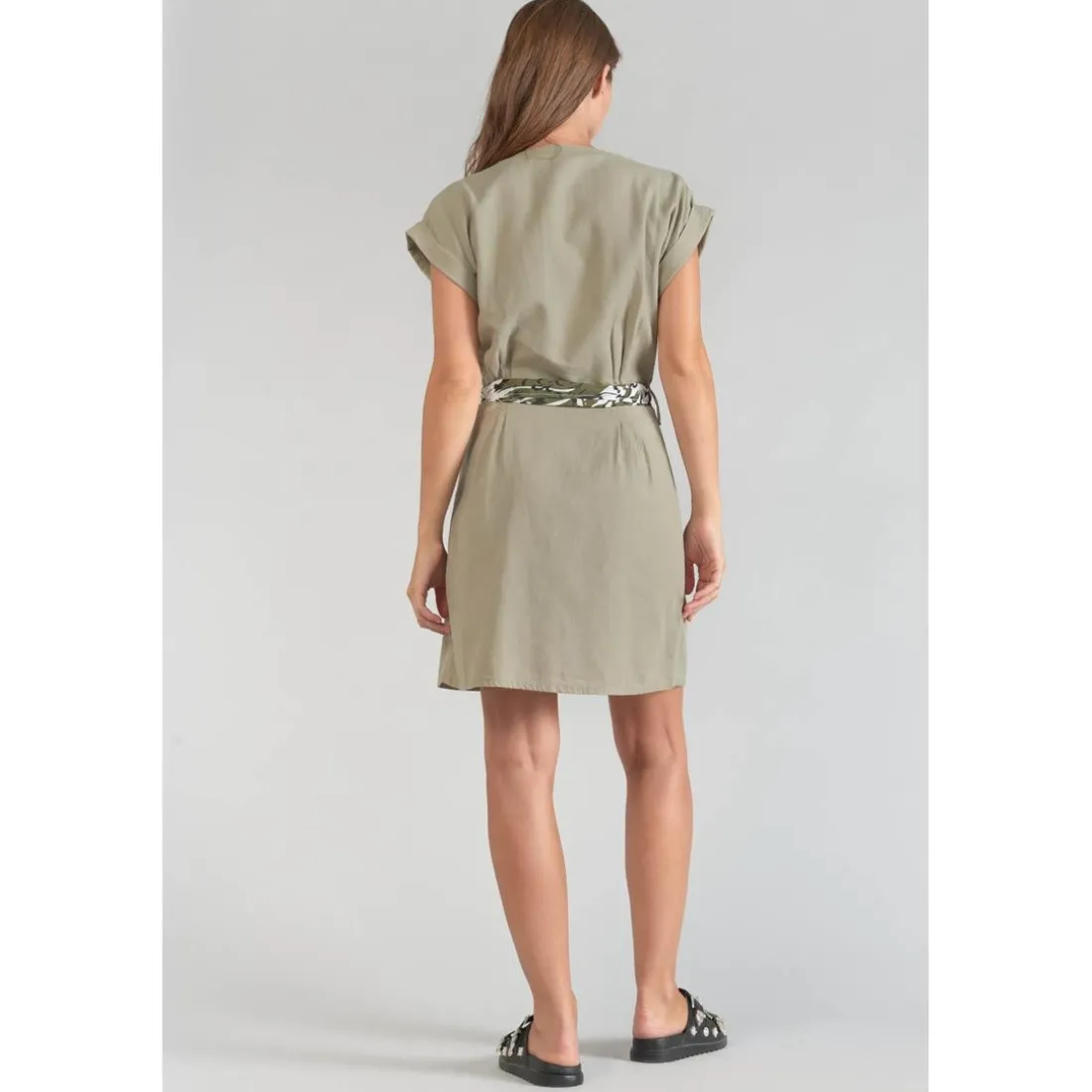 Robe droite EOURRES blanc en coton
